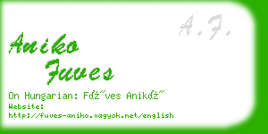 aniko fuves business card